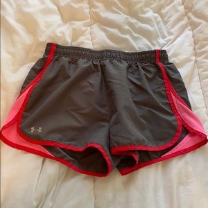 Women’s pink and grey under armour shorts